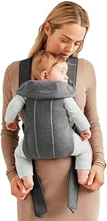 BabyBjörn Baby Carrier Mini, 3D Jersey, Dark grey