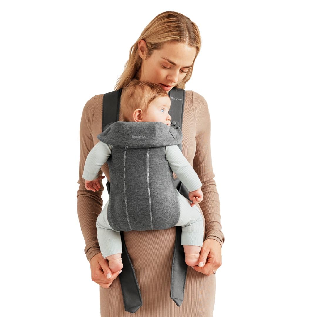 Babybjörn Baby Carrier Mini, 3D Jersey, Dark Grey