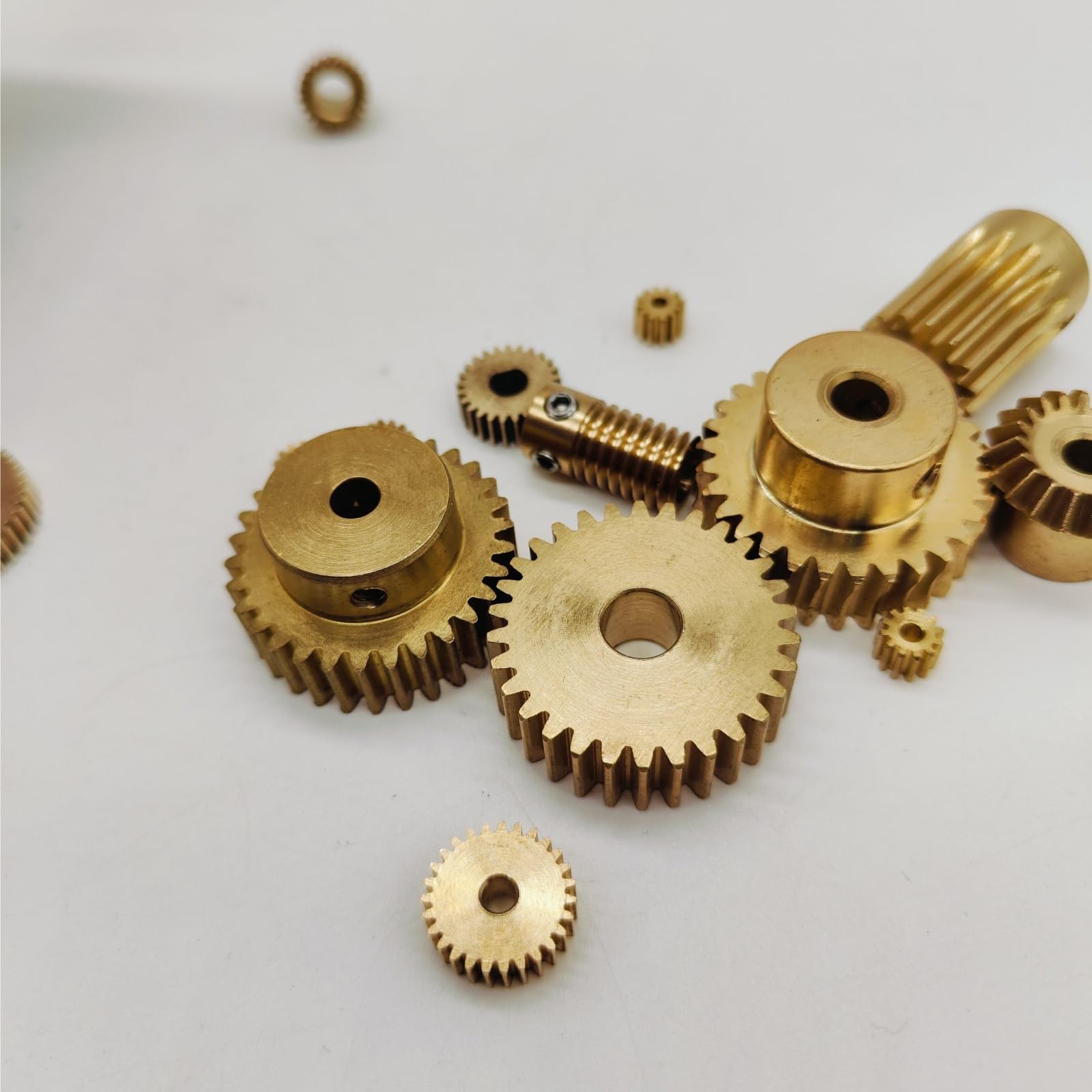 GTPBAO 1 stücke Kupfer 0,5 Modul 78 Zähne Stirnradgetriebe 0,5 M 78 T Messing Zylinderrad 40mm Durchmesser Gerade Zähne Ritzel 20mm Schritt Wellenteile(6MM BORE)