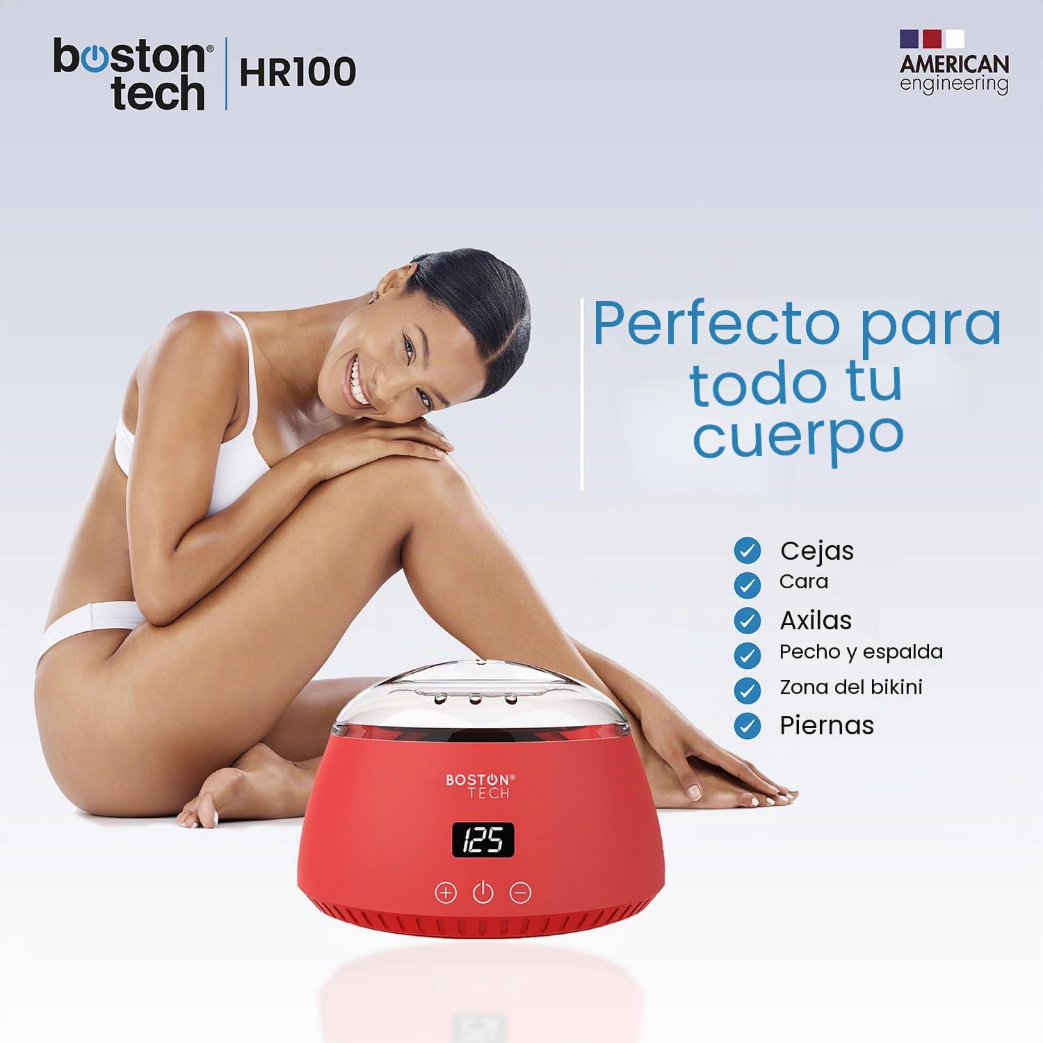 Calentador de Cera Eléctrico Profesional con LCD, Kit Completo de Depilación en Casa, Incluye 4 Paquetes de Perlas de Cera, 20 Varitas, Temperatura Regulable, Capacidad de 500ml, Rápido y Seguro