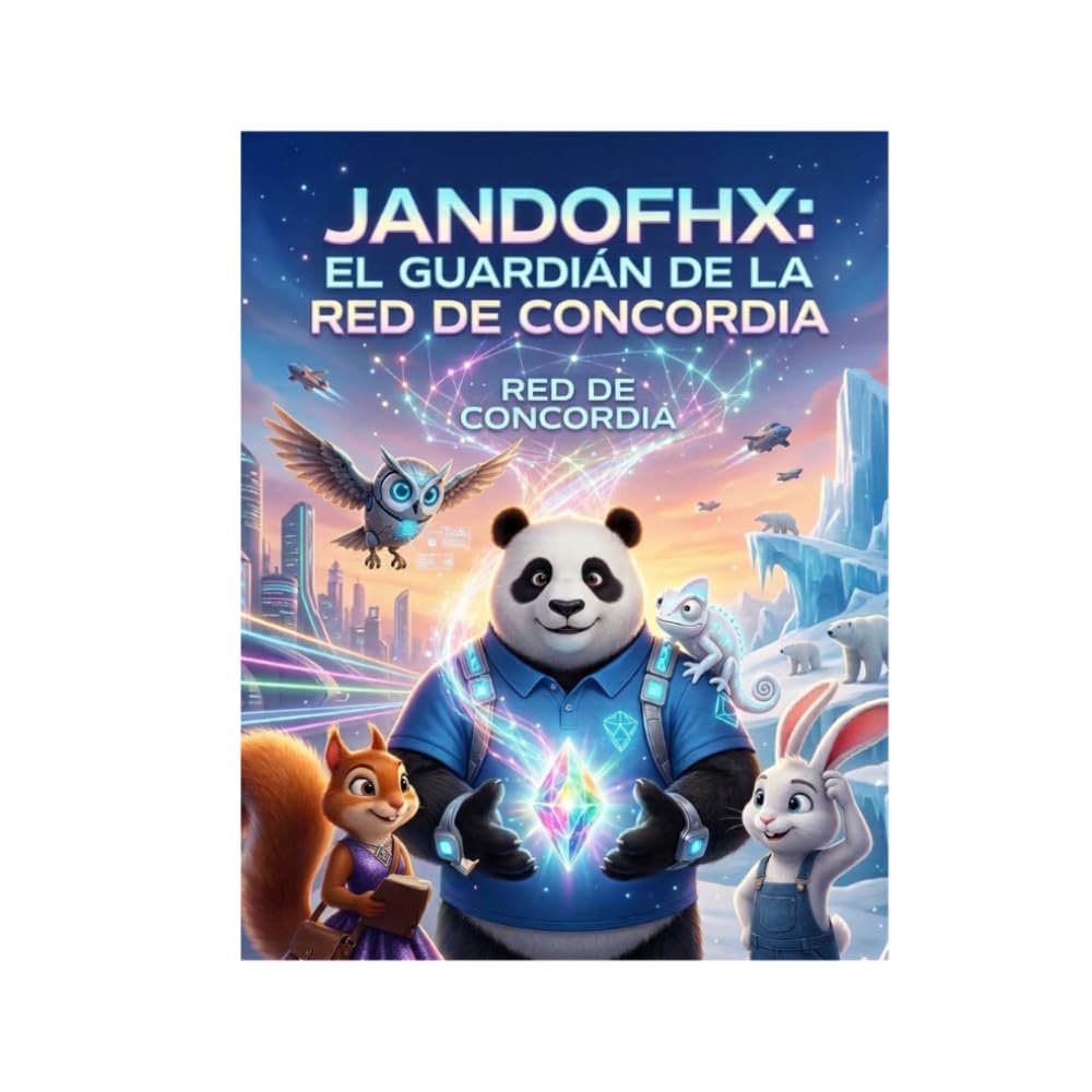 Jandofhx: El Guardián de la Red de Concordia: Una aventura espacial solarpunk sobre la amistad y la armonía galáctica para niños.