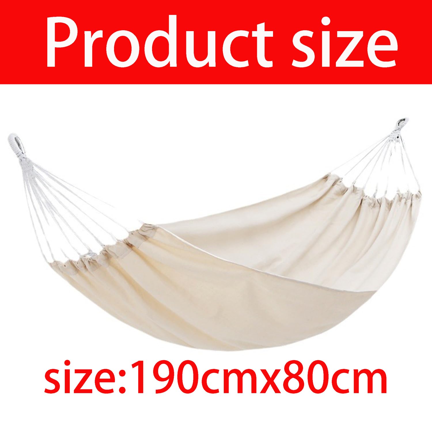 Amaca Singola Da Esterno Appendere Lounger - Beige, 1 Pezzo, per Terrazza, Balcone, Giardino e Campeggio All'aperto, con Borsa di Stoccaggio Amache, Cinghie Moschettoni