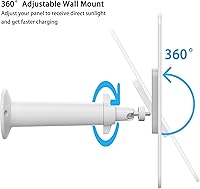 Vista 5 de Panel solar de 4 W 6 V compatible con Arlo Pro 3Pro 4Arlo UltraUltra 2Arlo Go 2 solamente, incluye soporte de pared seguro, IP65 resistente a
