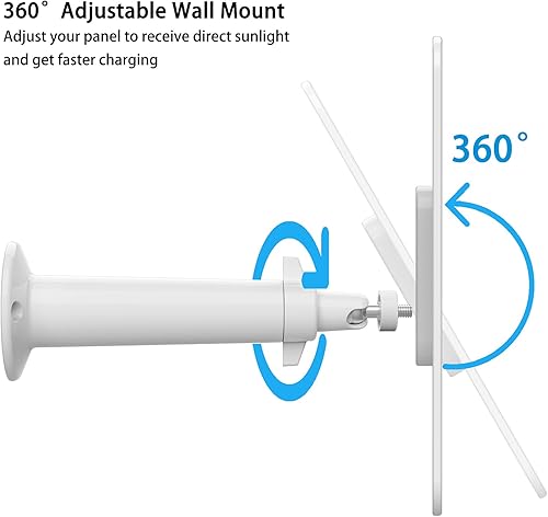 Miniatura 5 de Panel solar de 4 W 6 V compatible con Arlo Pro 3Pro 4Arlo UltraUltra 2Arlo Go 2 solamente, incluye soporte de pared seguro, IP65 resistente a la
