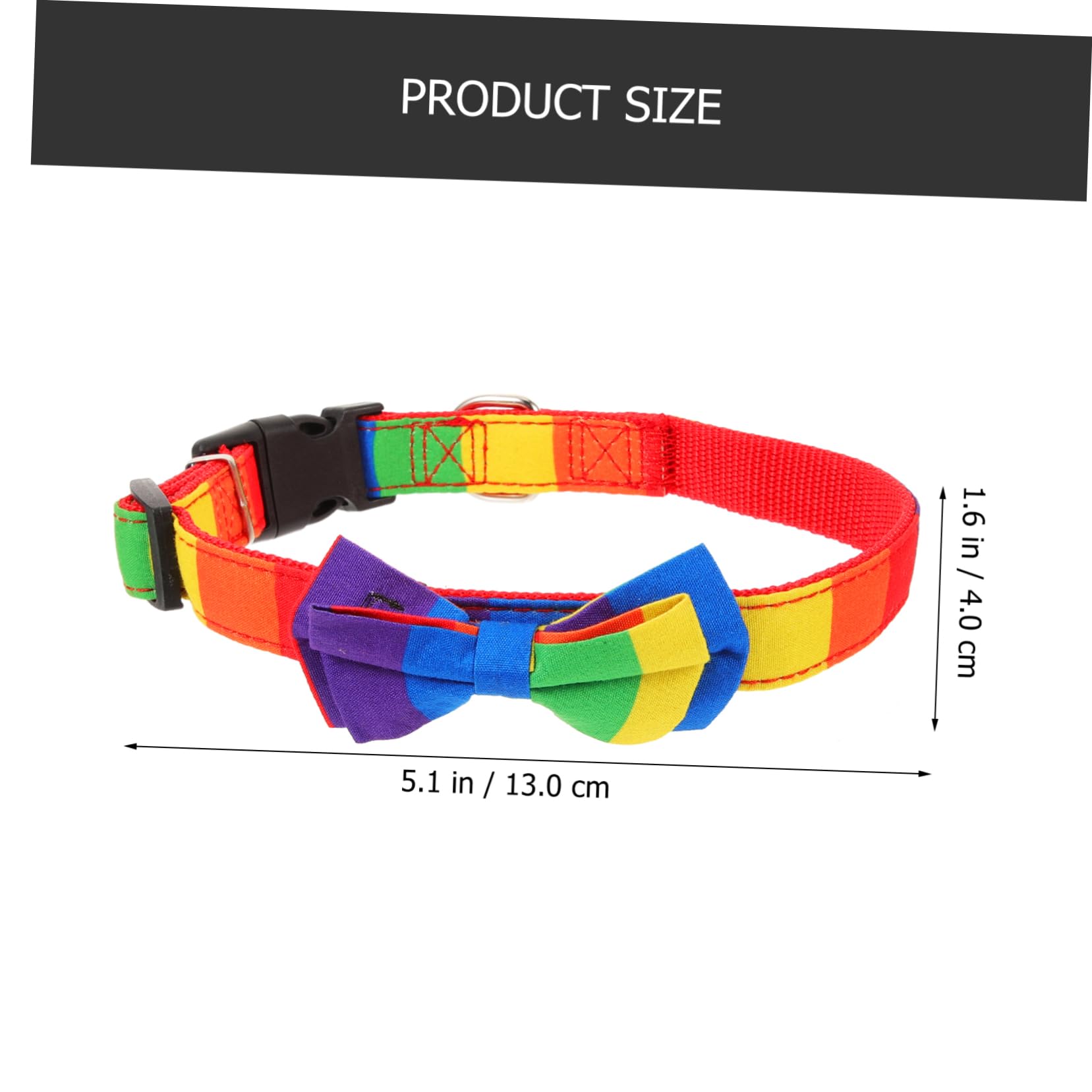 FRCOLOR 5pièces Collier Ajustable Tissu pour Chiens Et Motif Arc-Ciel avec Nœud Décoratif Accessoire pour Animaux De Compagnie
