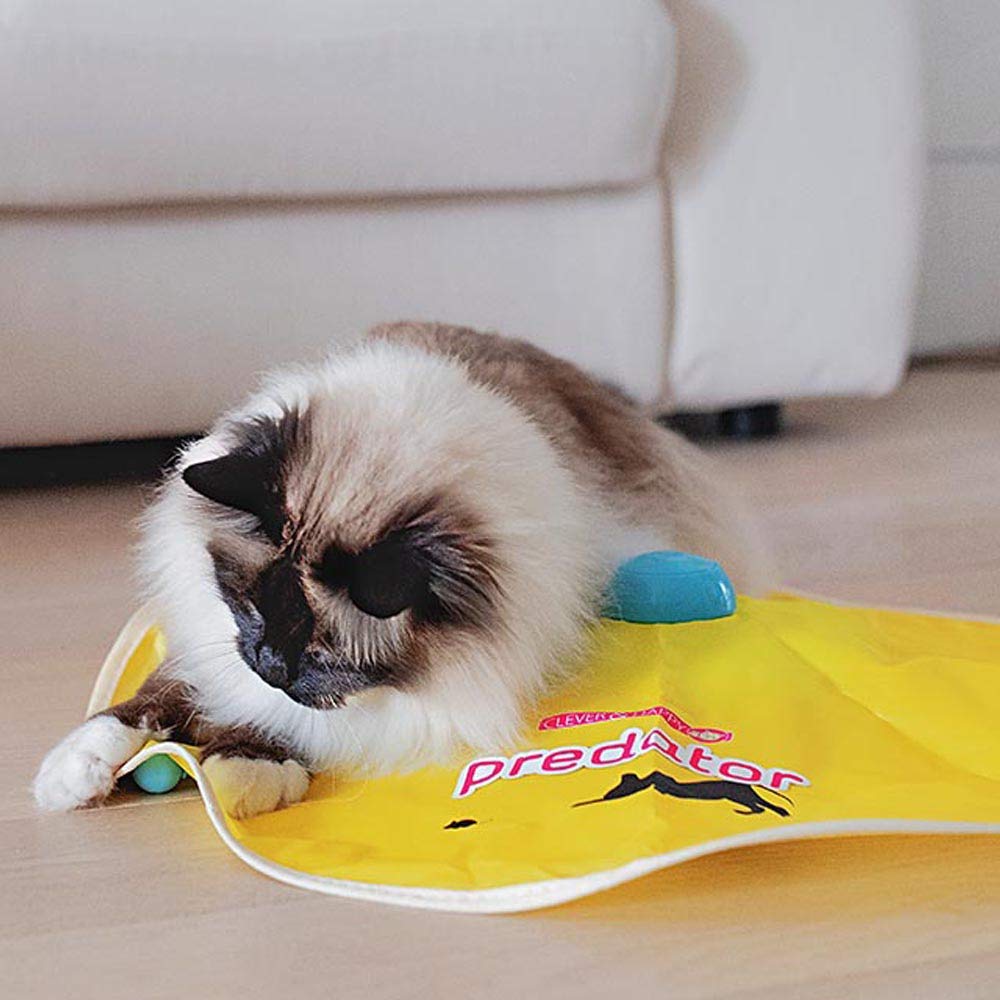 Ferplast Gioco Gatto Interattivo PREDATOR Gioco per Gatto Eletttronico, bacchetta rotante simula caccia, Quattro velocità, Ø 61 x 8 cm
