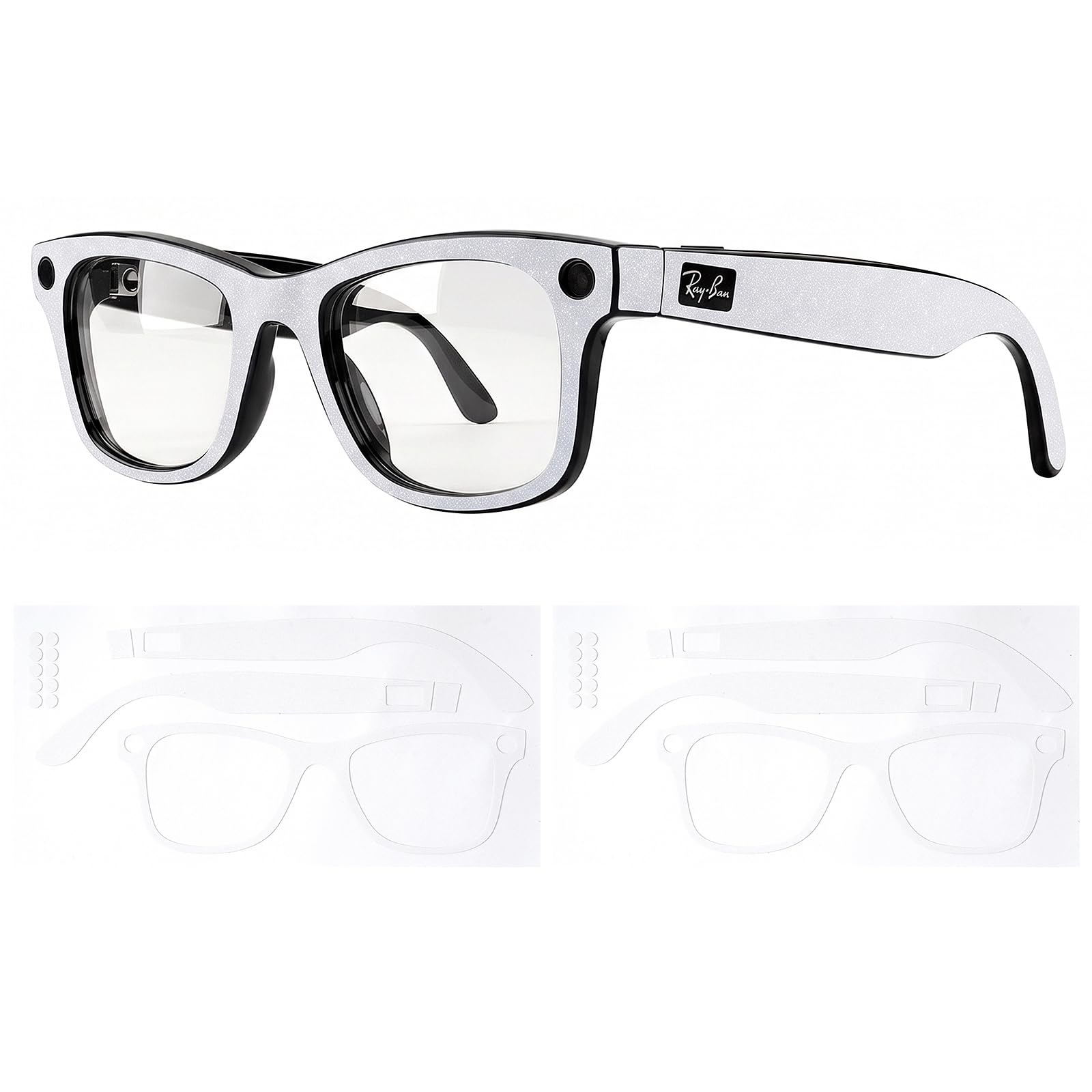 Glasses Frame Skins Stickers for Ray-Ban Meta Wayfarer Gen1/Gen2 Large, Premium 3M Vinyl…