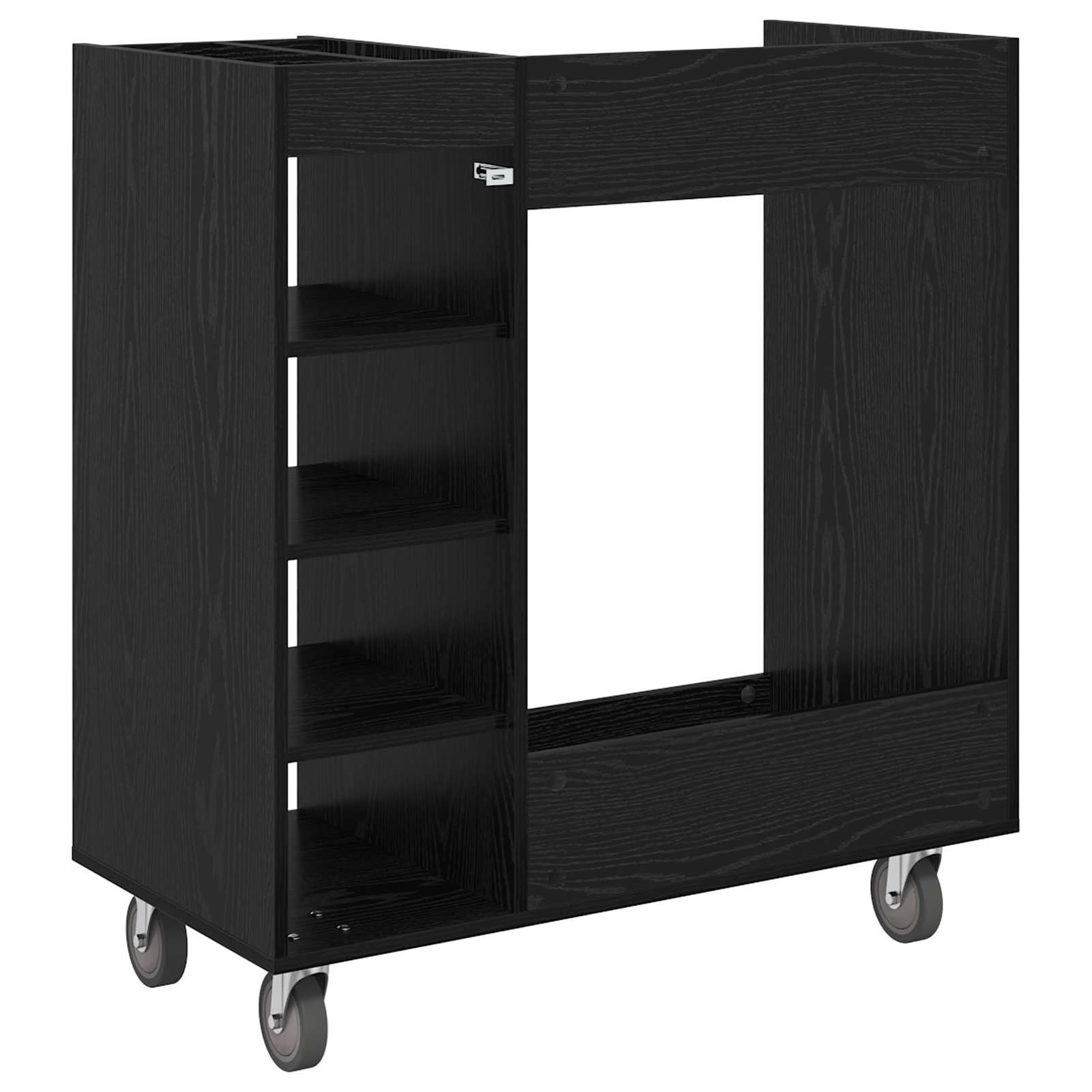 Gecheer Golf-Schrank Schwarz Eichen-Optik, 90 x 45 x 98 cm, Holz, Stauraum für Golfzubehör, für Garage und Wohnraum