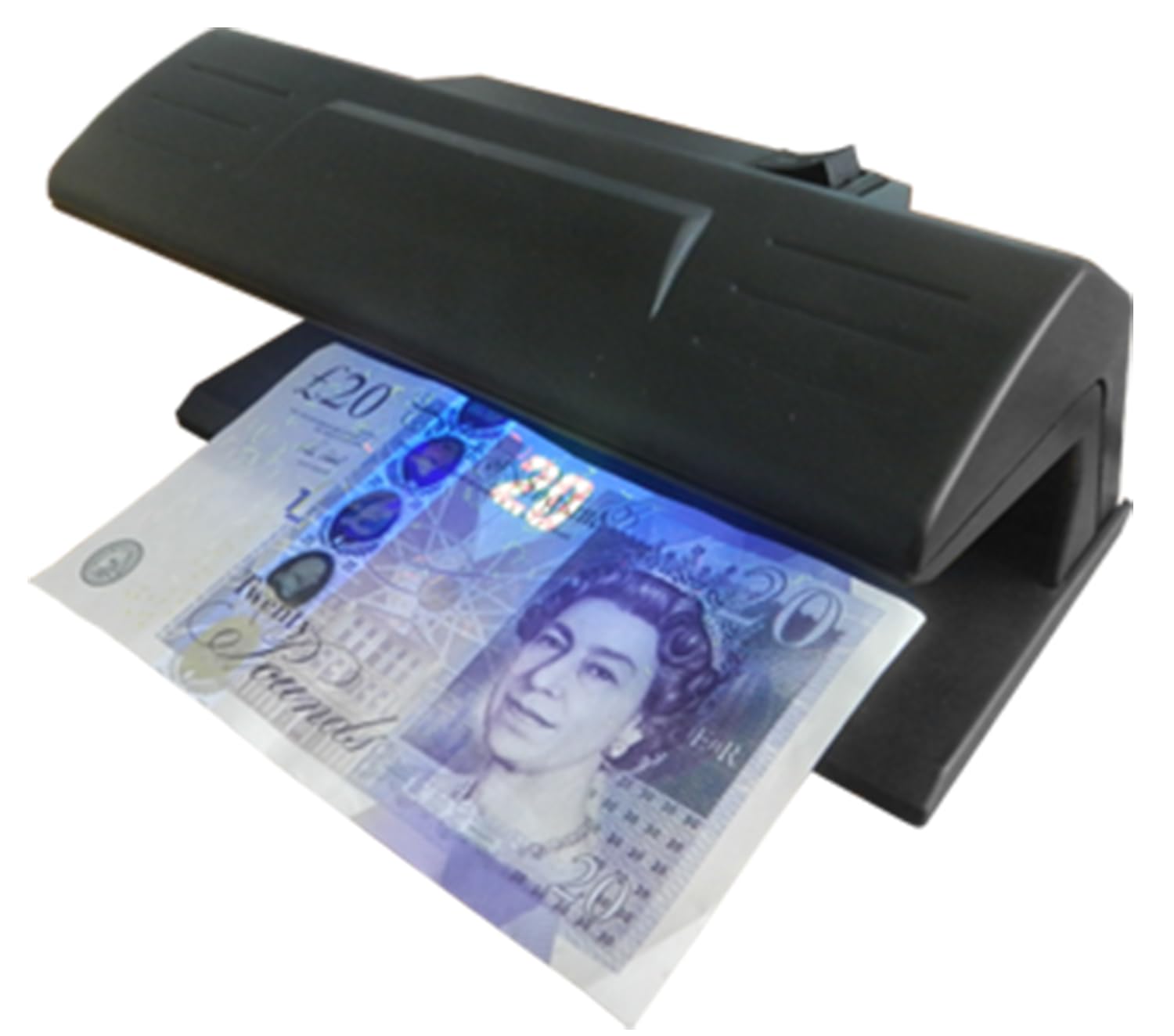 Counterfeit Money Detector Note Checker UV Light Ultraviolet Money Checker Machine - UK Plug Detect Fake Prop Notes Authenticity Check Fluorescent Mark Tracer Reflector