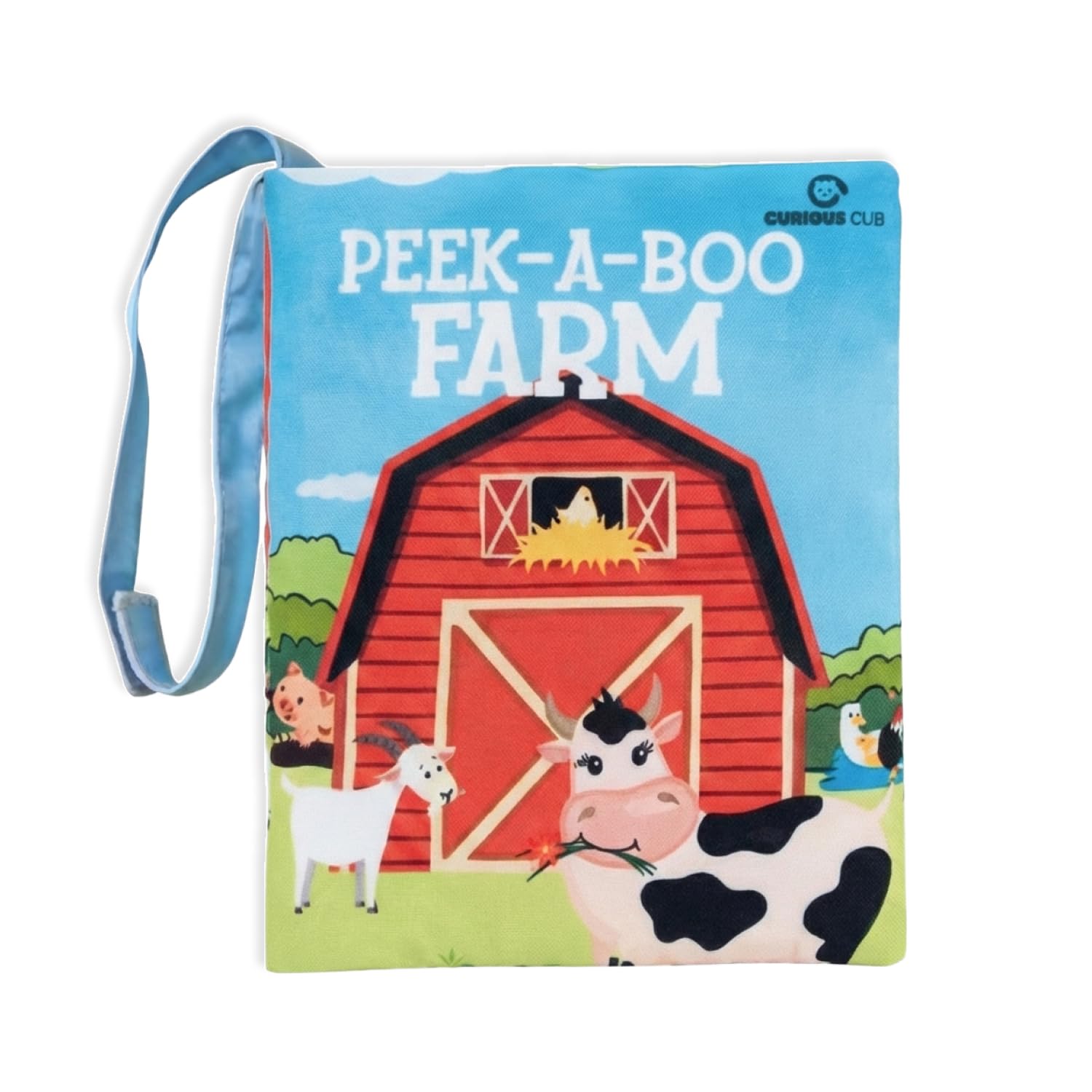 Curious Cub Peek-A-Boo Farm Cloth Baby Book | Crinkle Books for Babies | Sensory Touch Feel Sound | Baby Books 0-6 Months | Early Learning Gift for Boy & Girl | Infants & Toddlers-image-10