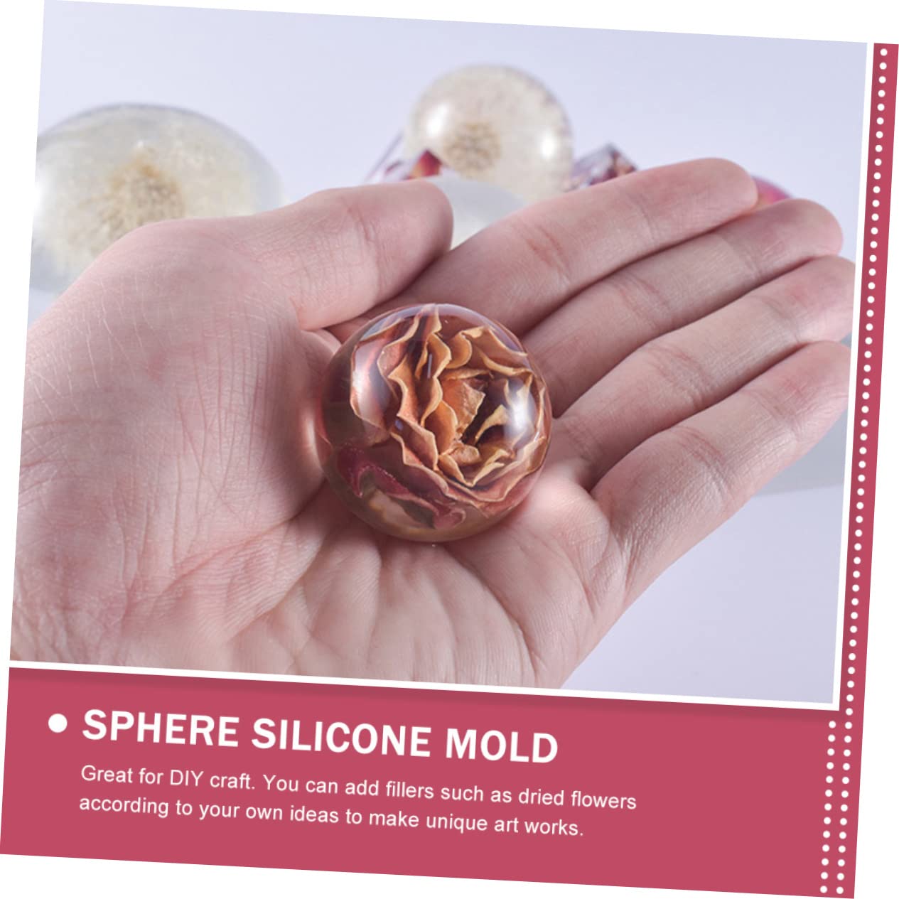 EXCEART 10pezzi Stampo Silicone Per Sfere Mold Per Candele Per Creazioni Fai Te Decorazioni e Regali Unici