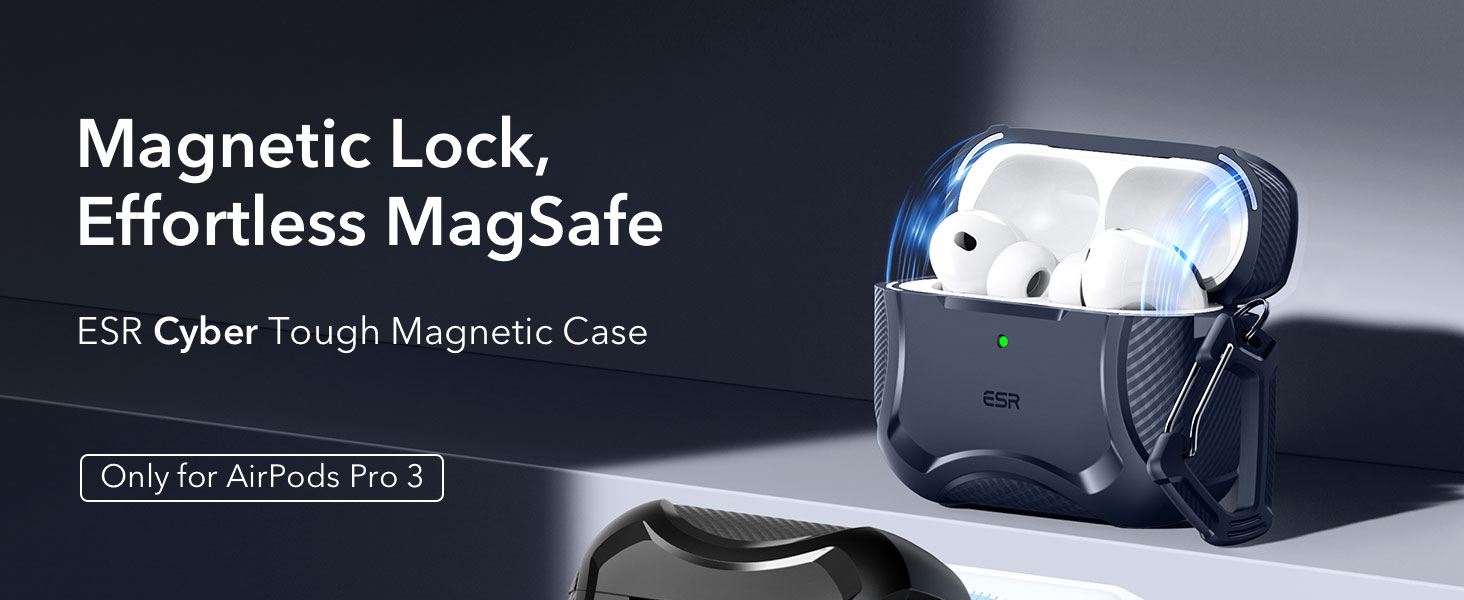 Amazon.com: ESR for AirPods Pro 3 Case (2025), Magnetic Lid, Cyber