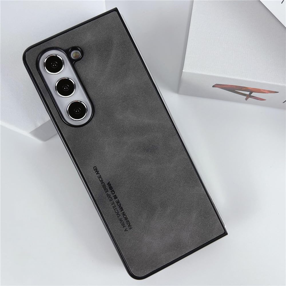 Housse anti-rayures Galaxy Z Fold 5 étui cuir mat pour mobile plié - 7
