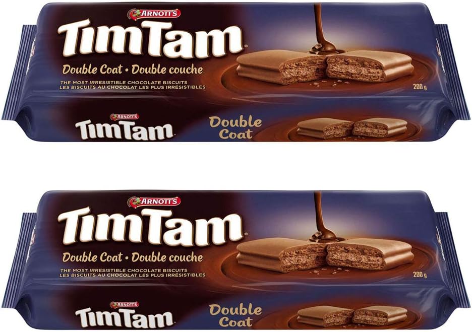 Tim Tam Double Coat Chocolate Biscuit, 200g/7.1oz, 8-Pack, Imported from Canada