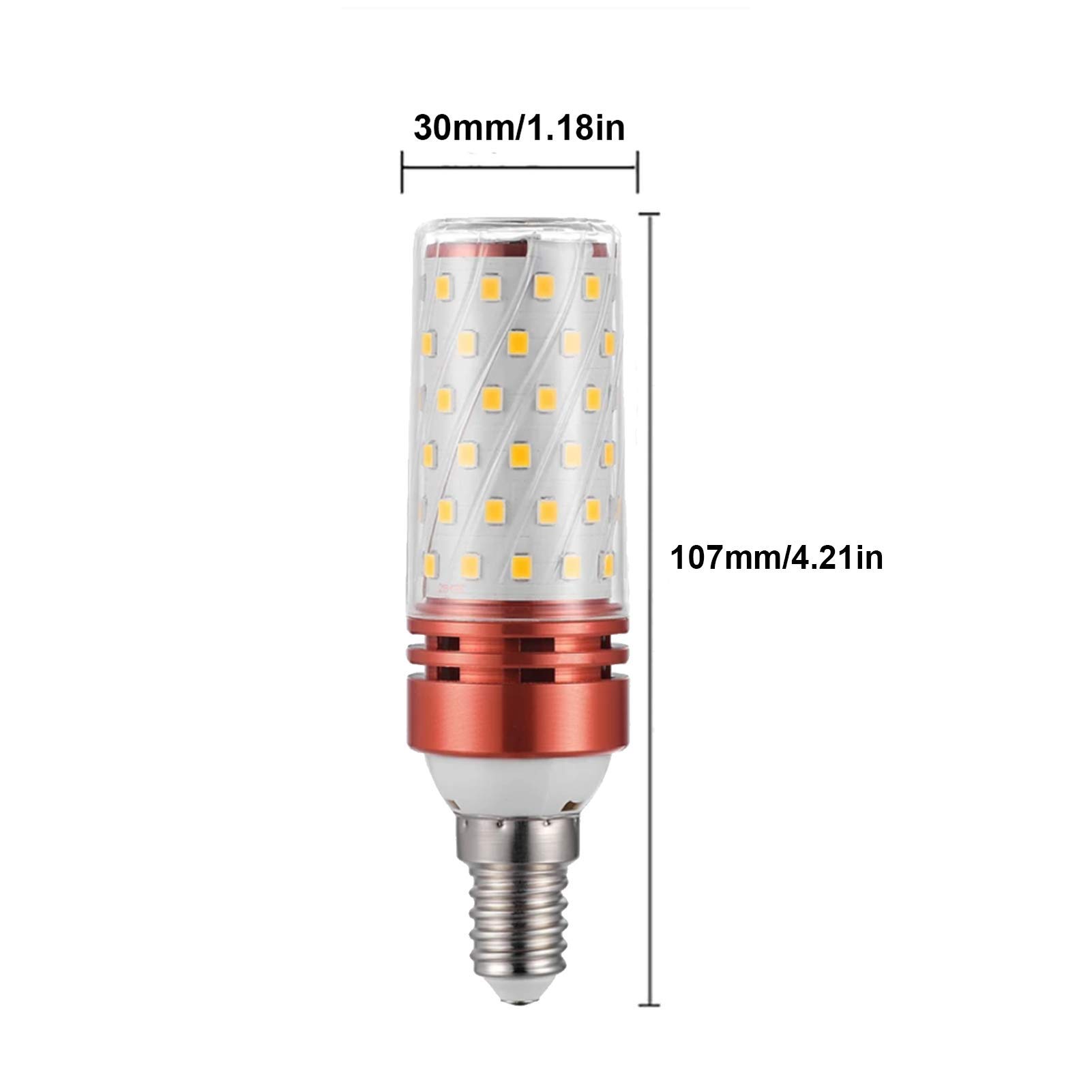 La lampe bougie LED 16 W équivaut à une lampe halogène 120 W, lampe à économie d'énergie, lampe, sans scintillement, non dimmable, 1400 Lm, 6 pièces par paquet, lumière chaude