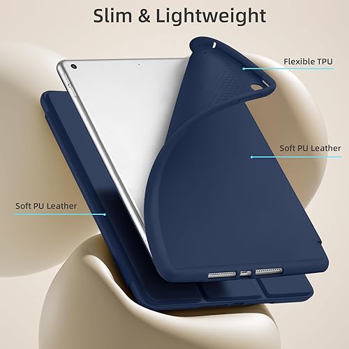 Miniatura 117 de Akkerds - Funda para iPad 10.2 2020, iPad 8ª generación/2019, iPad 7ª generación, con soporte para lápiz. Funda protectora premium con parte trasera