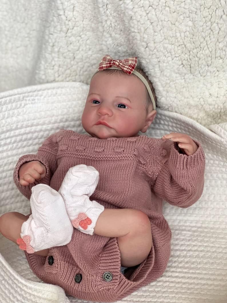 iCradle Reborn Baby Dolls Levi 19 inch Realistic Baby Doll Lifelike Newborn Doll Life Size Silicone Doll Real Baby with Weighted Soft Cloth Body