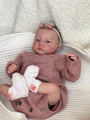 Miniatura 3 de Pinky - Muñeca de bebé recién nacida realista de 19 pulgadas, de vinilo suave, de silicona, para niños a partir de 3 años