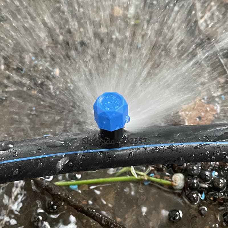 500 Pack Drip Irrigation Plastic Big Flux 0-260L Agricultural Adjustable Water Dripper,180 Degree Full Circle Pattern Water Flow Drip Emitter Micro Drip Irrigation Sprinklers for Home Garden Lawn