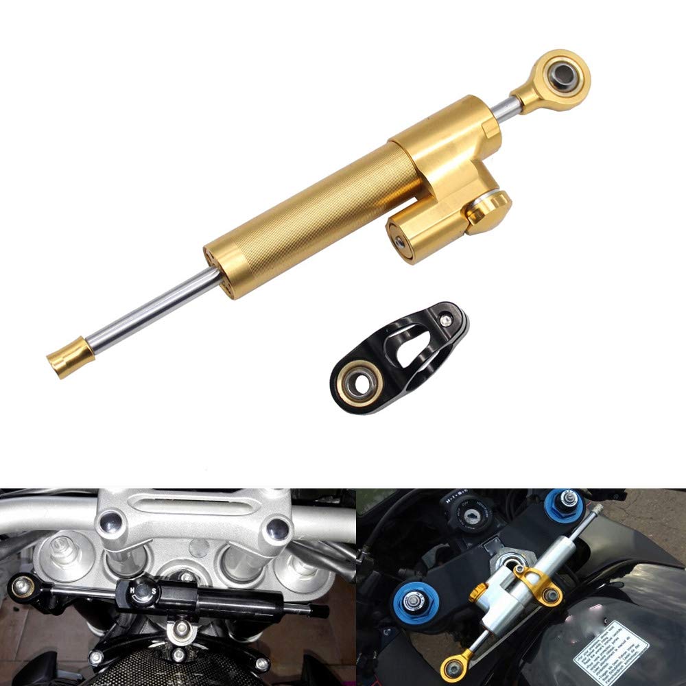Amortisseur de Direction Universel Stabilisateur de Moto LinéAire Inversé Commande SûRe CNC pour MT09 MT07 YZF R1 R6 Rouge