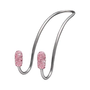 Ecomspace 2Pcs Car Head Rest Hanger Hooks Grocery Purse Bags Organizer Pink