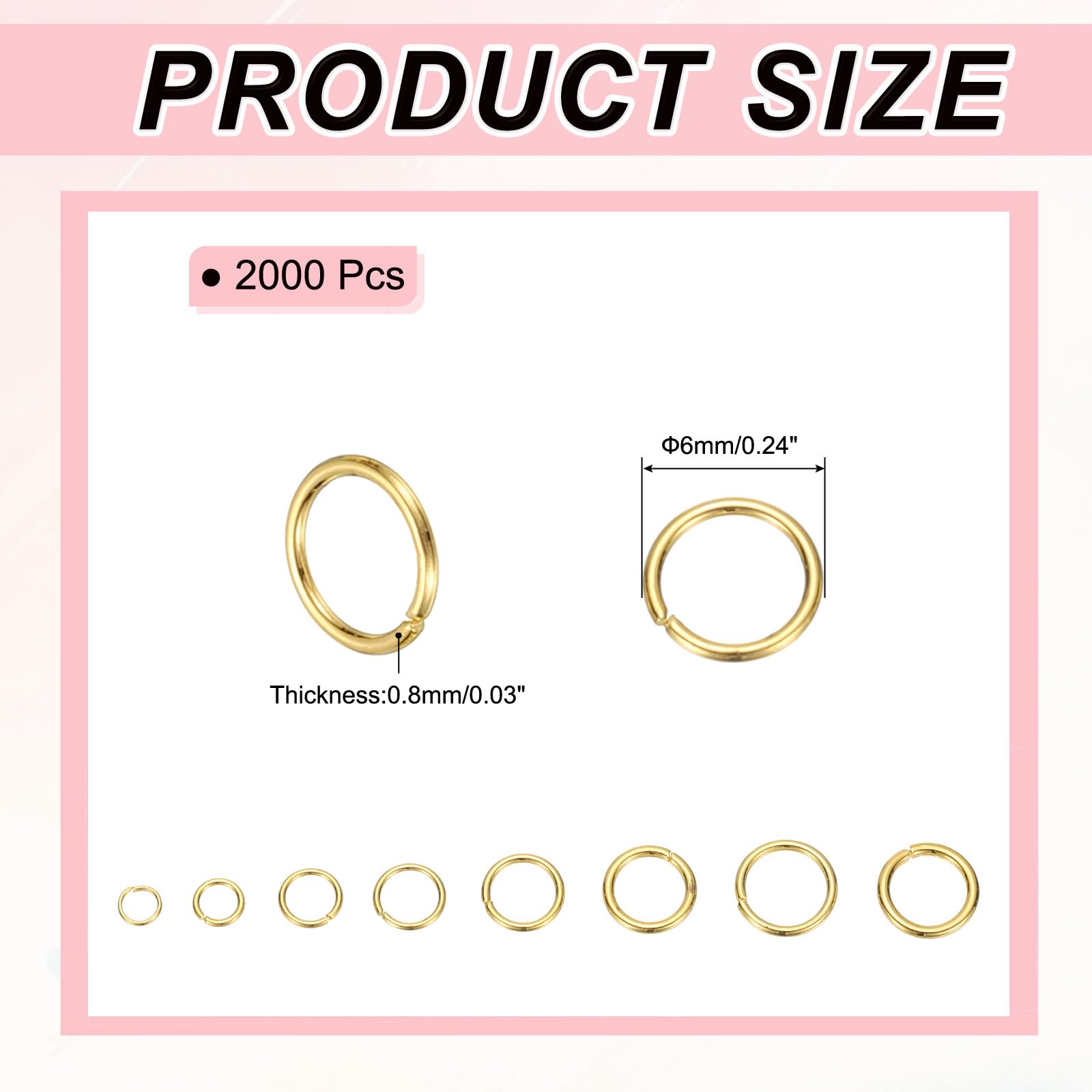 PATIKIL Open Jump Rings - Image 2