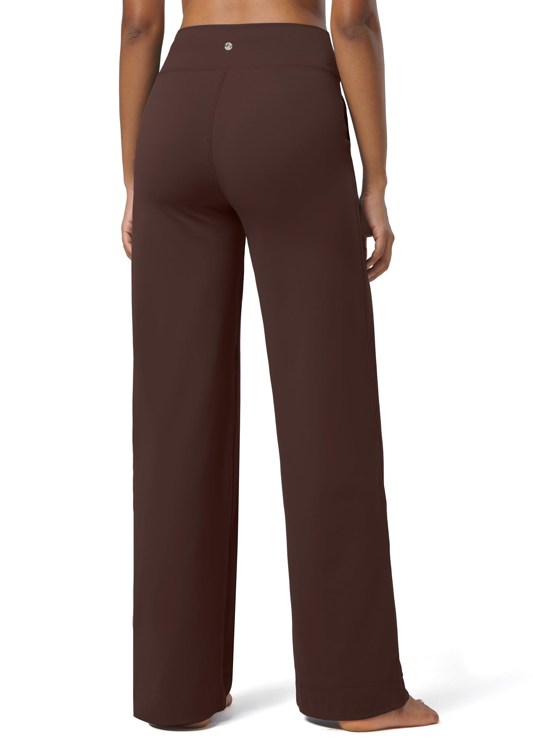 Willit Pantalones de yoga de pierna ancha para mujer, con bolsillos, cintura alta, elásticos, casuales, cómodos, de 73,6 cm y 78,7 cm
