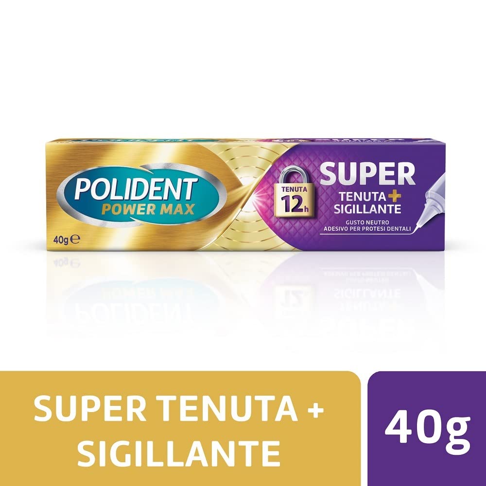 Polident Super uszczelnienie + uszczelniacz, klej protetyczny, 12 godzin codziennego uszczelnienia, neutralny smak, opakowanie 3x40g