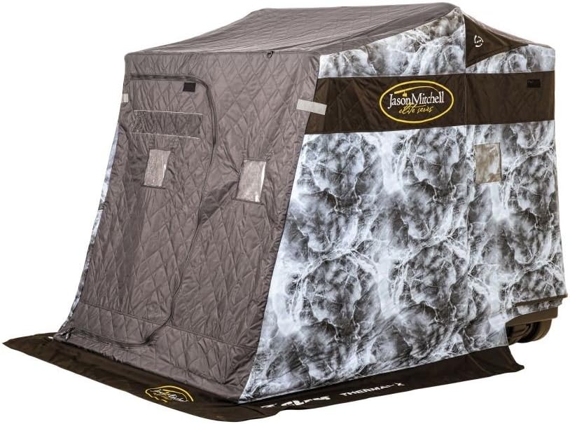 Clam (CLAM0) Jason Mitchell Thermal X - 2 Man - Grey Sled & Deluxe Seats, One Size, Multi