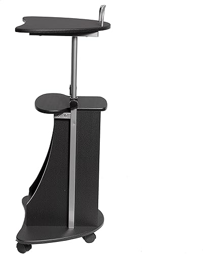 Miniatura 7 de Techni Mobili Carrito para laptop de altura ajustable con almacenamiento grafito