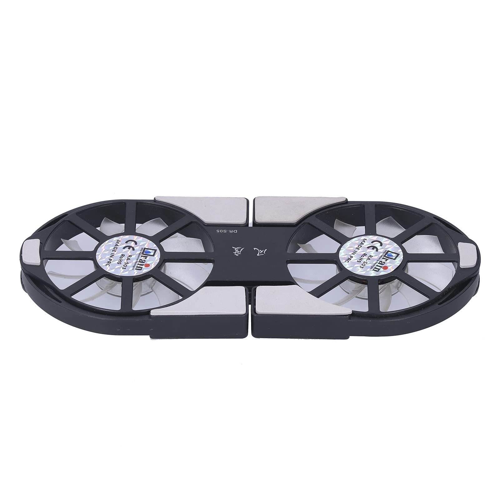 VBESTLIFE Pad di Raffreddamento per Laptop, Dispositivo di Raffreddamento USB per Notebook con Dissipatore di Calore a Doppia Ventola Pieghevole a 4 Colori(Nero)