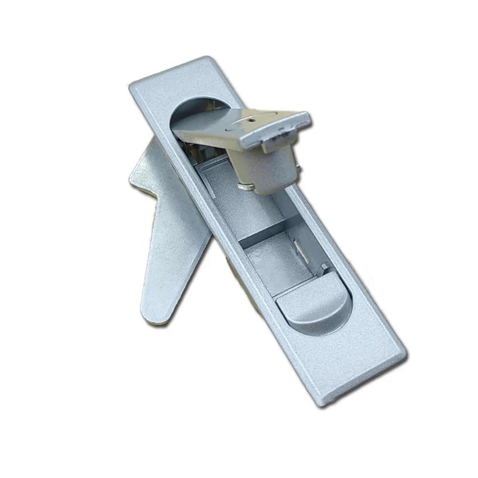 Vetrine a pulsante for serrature for aerei in lega di zinco con serratura industriale for armadio elettronico e metropolitana 2 pezzi(Black-no-key-Zinc)
