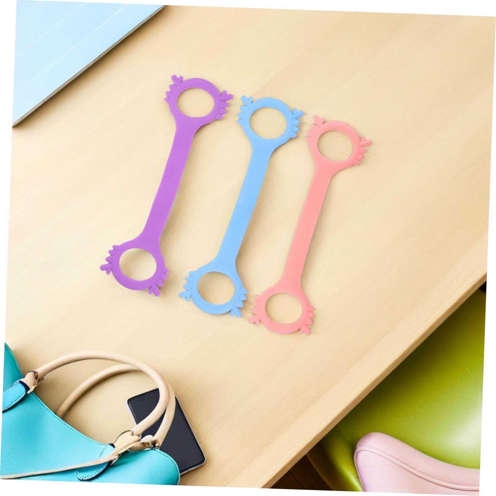 Gatuida 3 Piezas Figura Bandas de Resistencia para Espalda y Cuerdas Elásticas para Ejercicio de Brazos Yoga y Entrenamiento de Casa y Viaje Material Duradero y Flexible