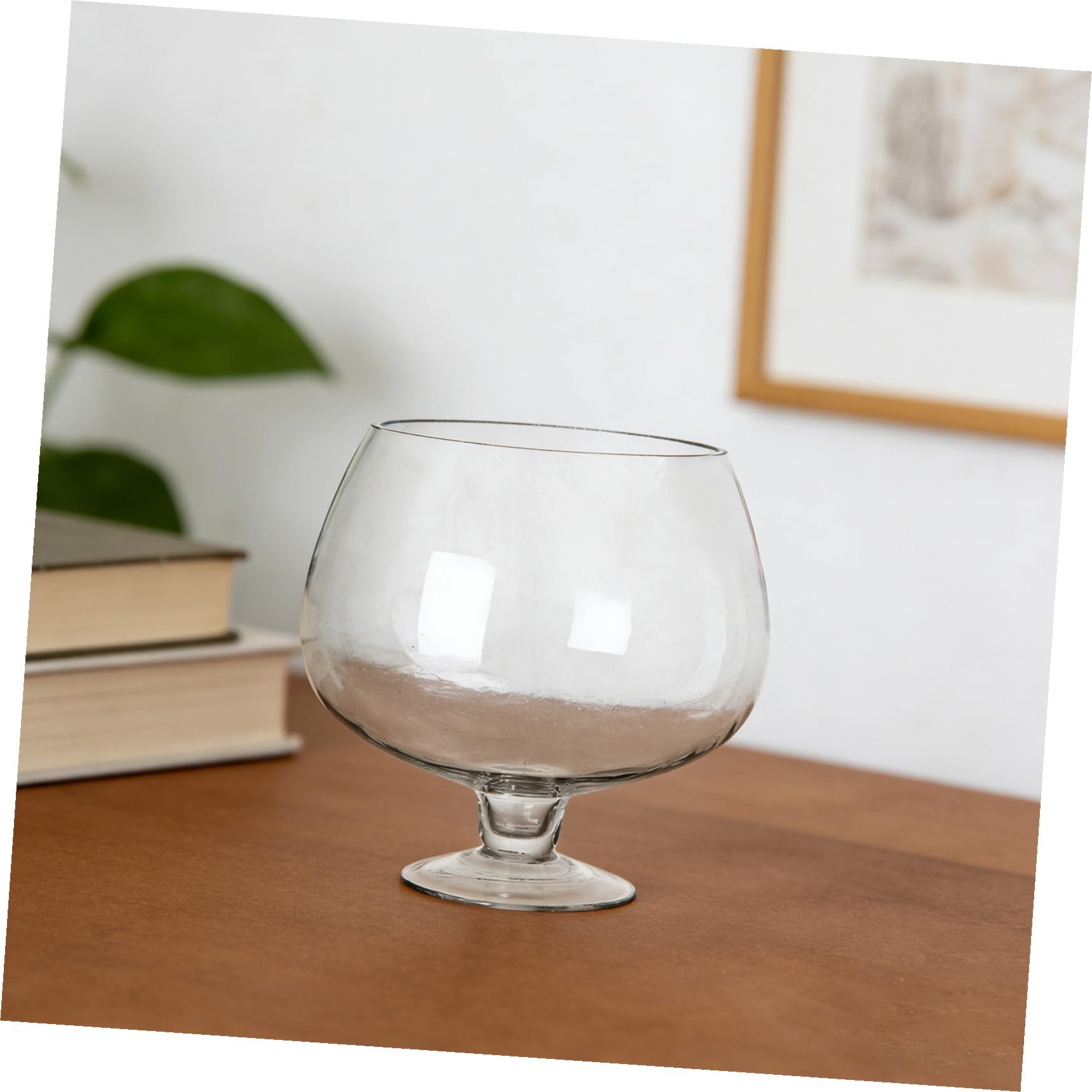 Angoily Acquario Multifunzionale in Vetro Trasparente per Pesci Rossi Betta, Acquario da Tavolo Piccolo e Decorativo per Casa, Ufficio e Giardino, Vaso Idroponico Ecologico e Compatto