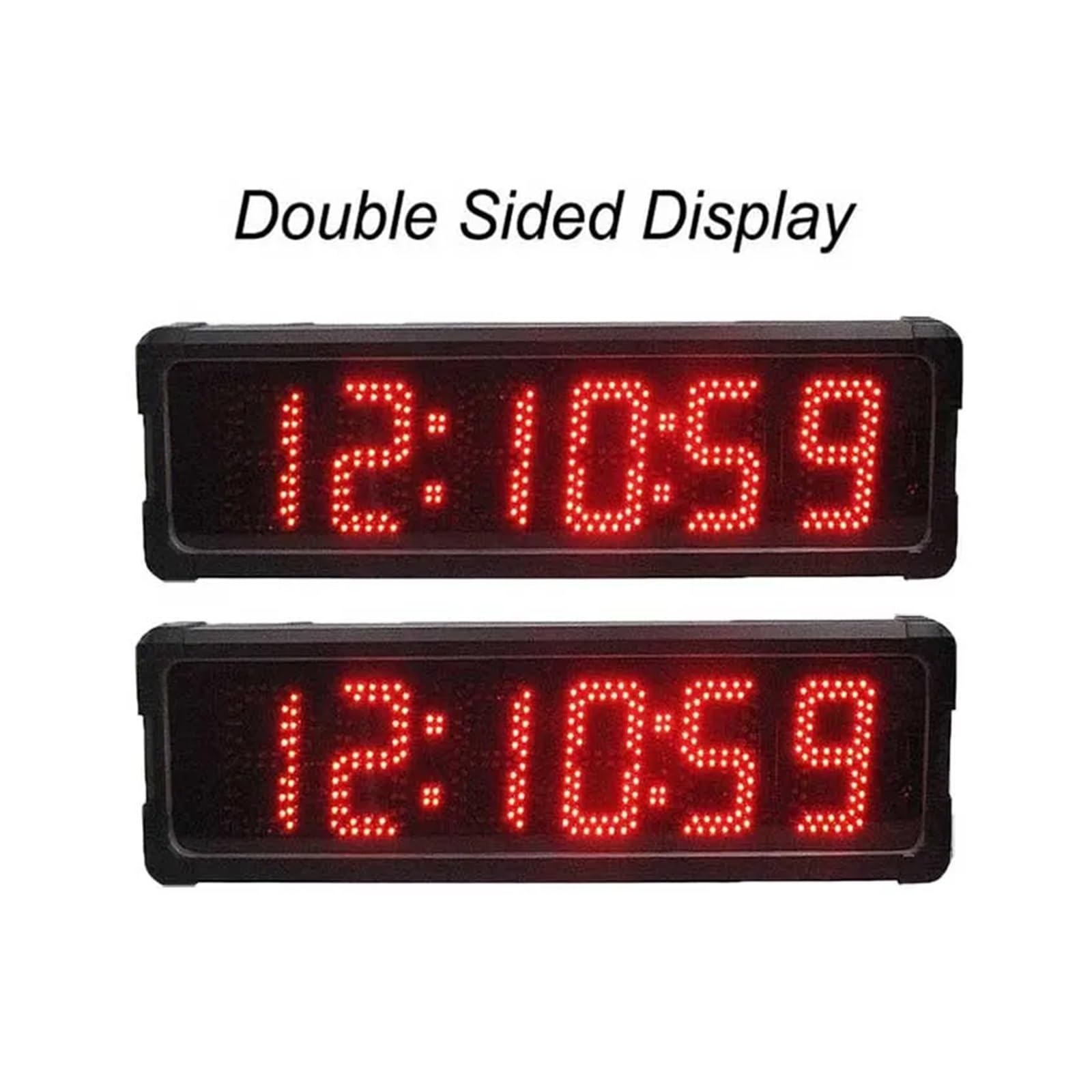 Timer palestra, Orologio da parete doppio con display a LED for conto alla rovescia a doppia faccia a 6 cifre 5 pollici controllo a pulsante