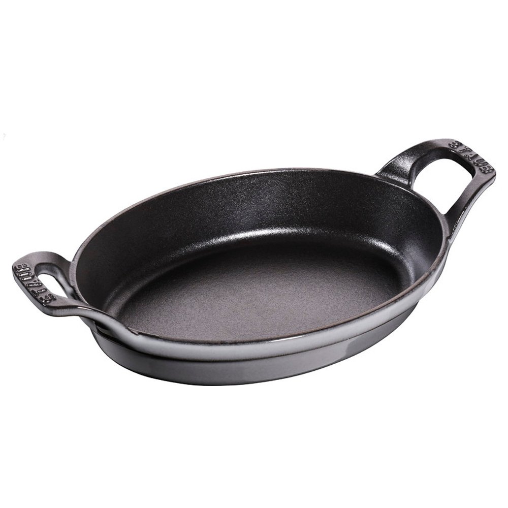 Amazon.co.jp: staub オーバルスタッカブルディッシュ 21cm グレー