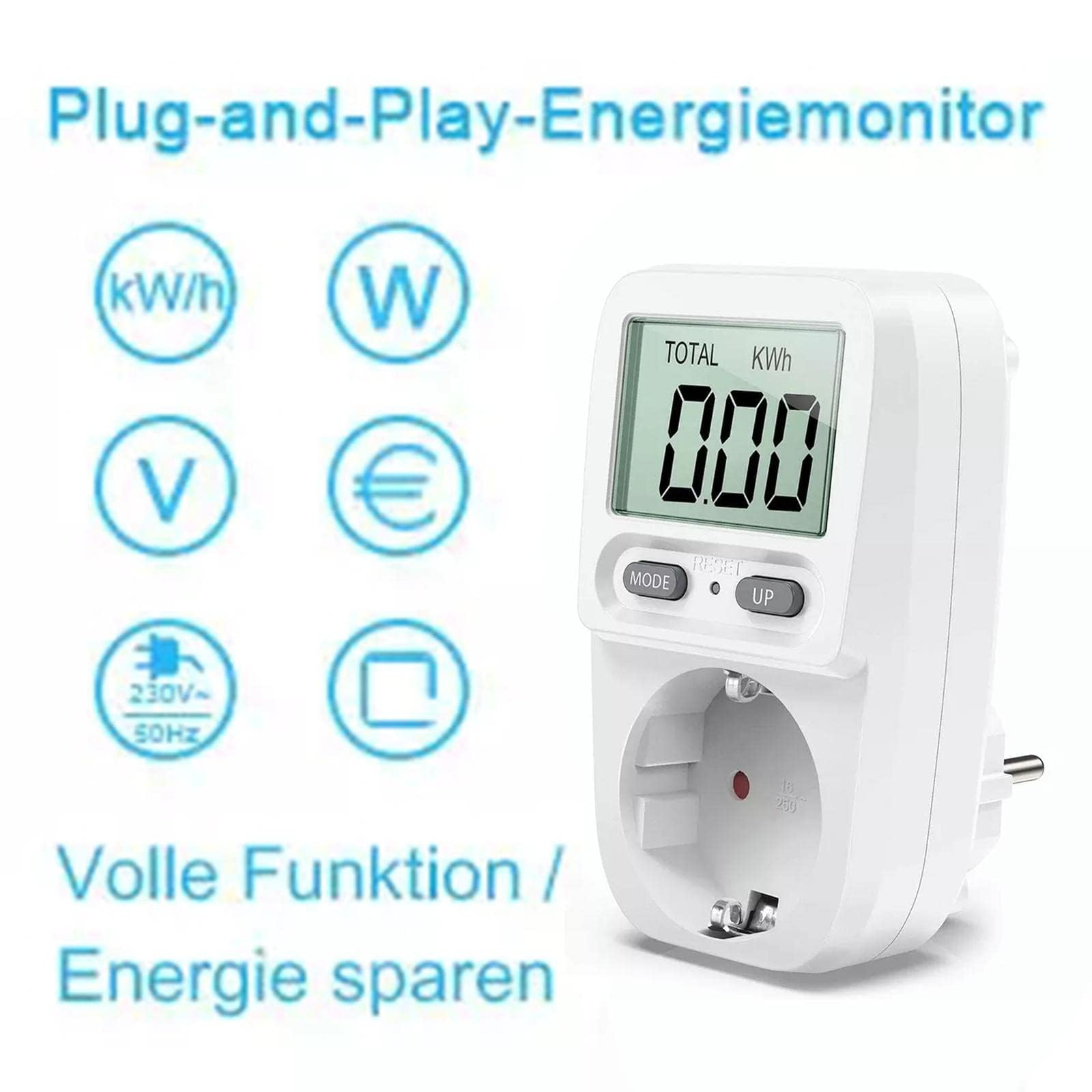 Dienmern 1 misuratore di costi energetici, misuratore di potenza, contatore per presa elettrica