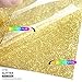 TransWonder Gold Glitter HTV Glitter Heat Transfer Vinyl 12inx5ft Glitter Iron on Vinyl HTV Vinyl for Cricut T Shirts (Light Gold)