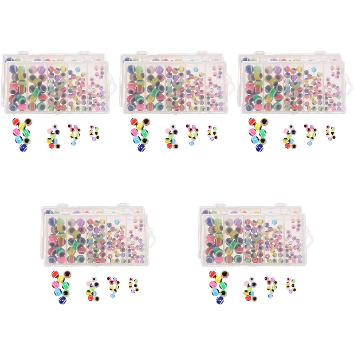 Tofficu 500piezas Abalorios De Resina Para Diy Cuentas De Ojo Para Pulseras Collares y Pendientes Accesorios Decorativos De Joyería