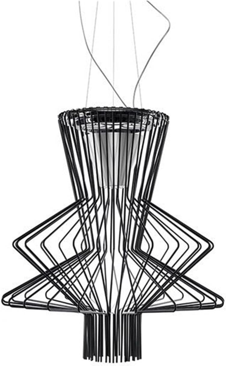 Modern Lighting Pendant Lights LED Birdcage Hanging Lamps Industrial Lamp Home Decor Luminaire (Color : Black75x81cm)