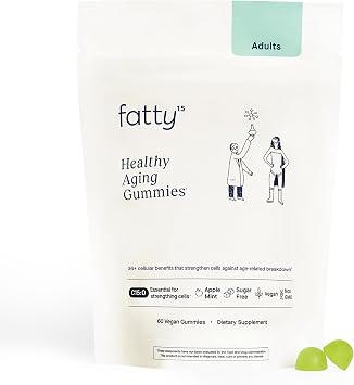 Fatty15 C150 Pentadecanoic Acid Healthy Aging Gummies - 60 Vegan Gummies - 3X Cellular Benefits of Omega 3 Fish Oil - Longevity, Metabolic, Wellness & Liver Support - Gluten Free & Sugar Free