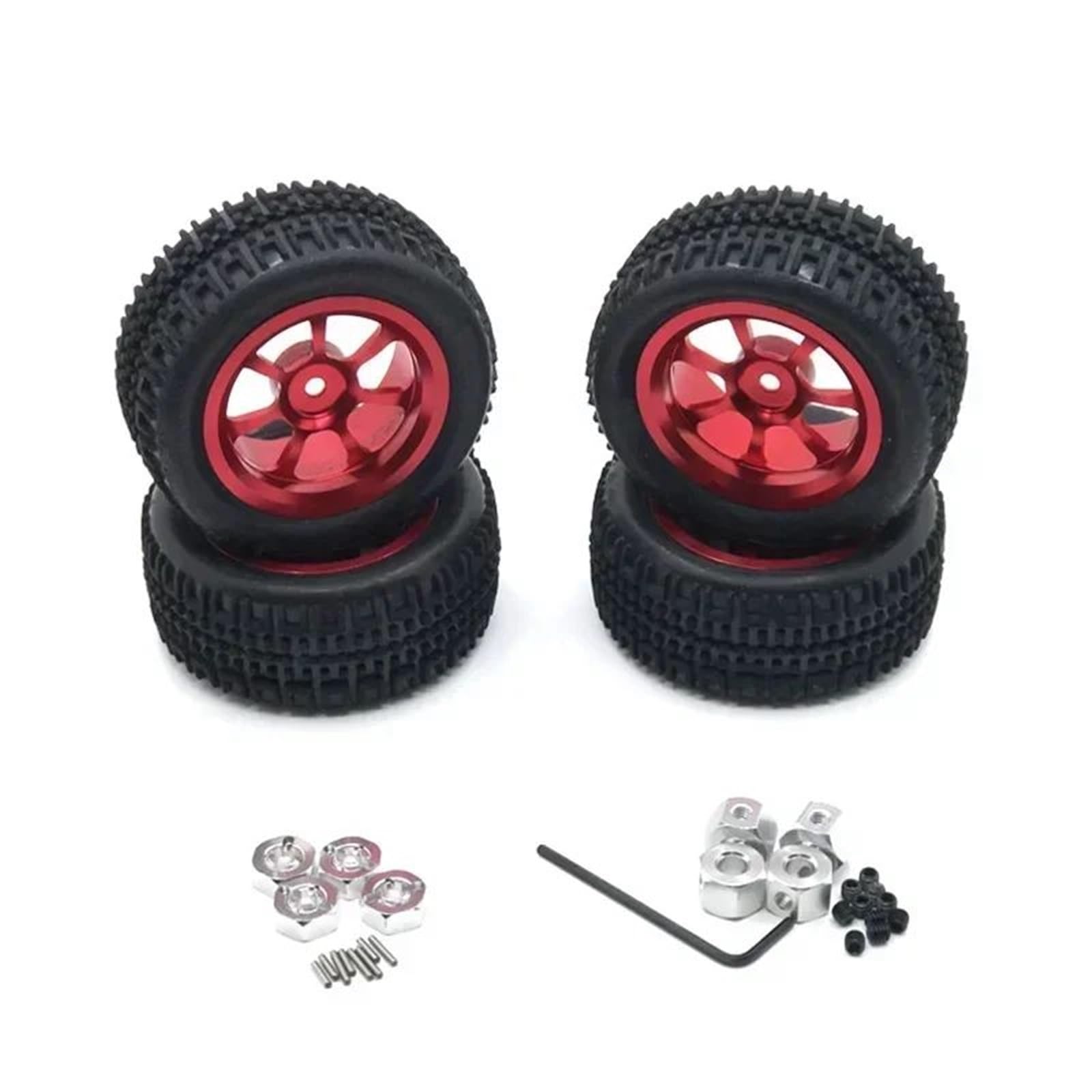 Set Pneumatici Per Ruote In Metallo Per Wltoys Per WPL Per MN LC Per JJRC HL 1/10 RC Auto Aggiornamenti Parti Ricambio Modelli Giocattoli Parts