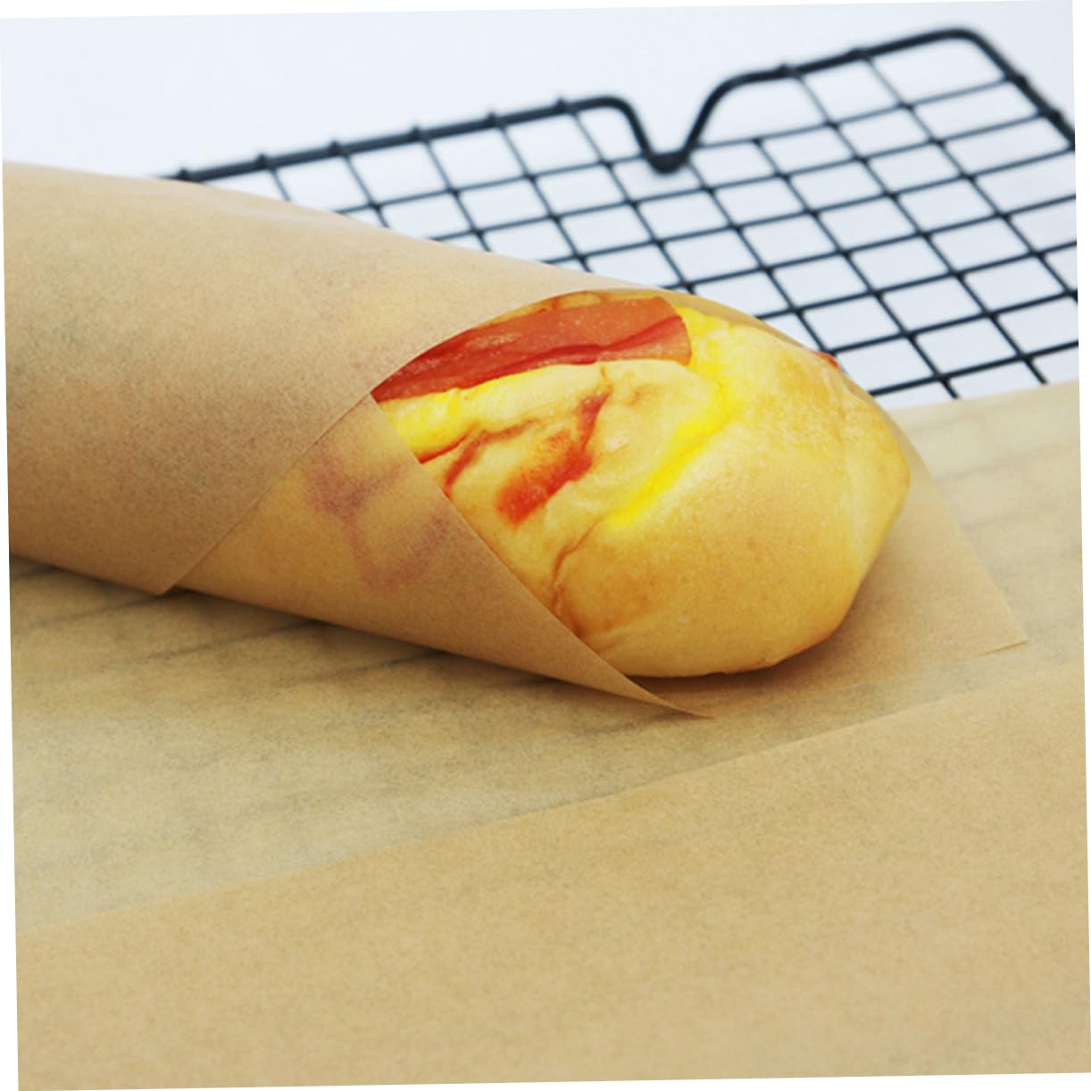 PRETYZOOM 100pièces Papier Sulfurisé Antiadhésif Feuilles Prédécoupées Pour Cuisson Four Résistant Jusqu