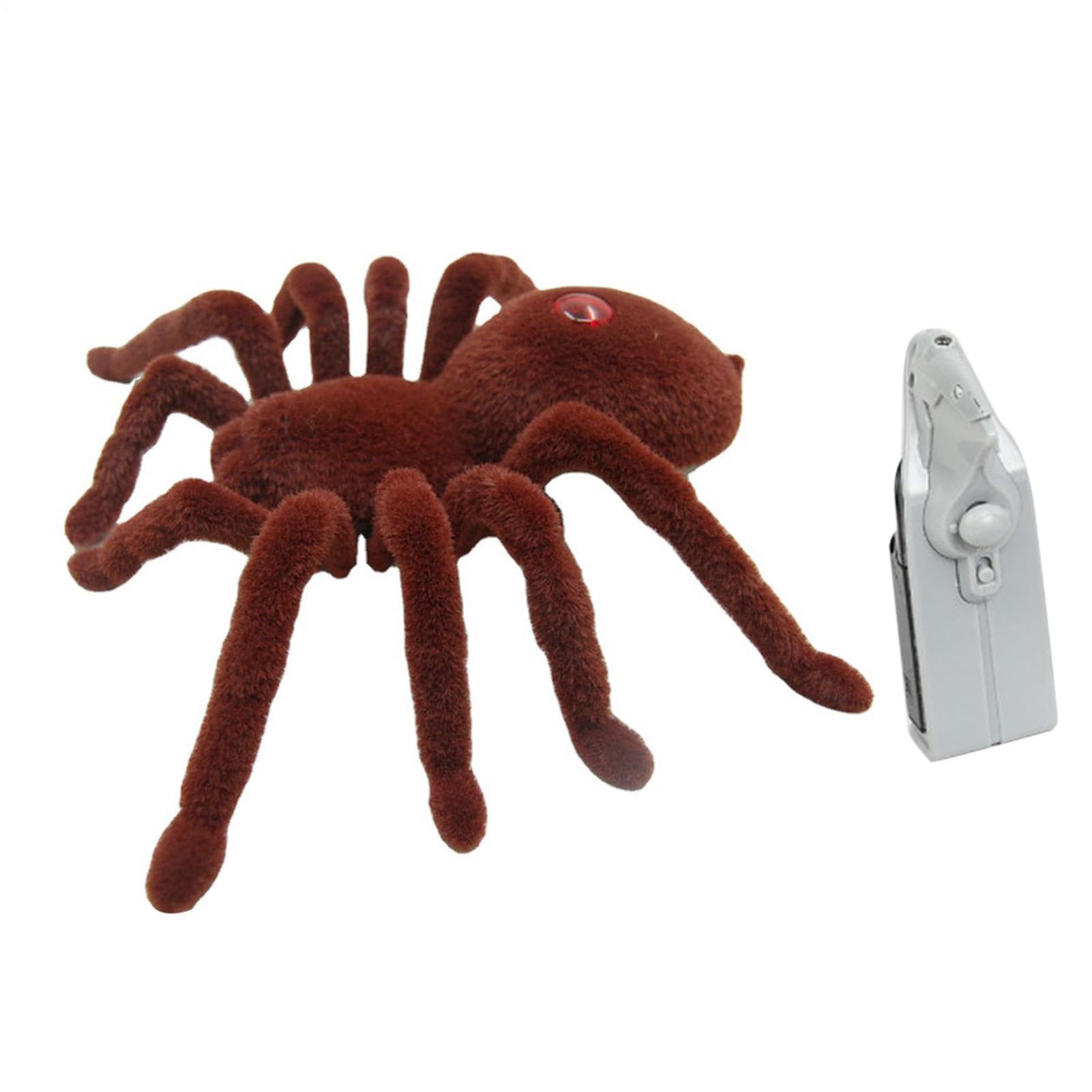 Remote Control Spider - Scary Halloween Decoration, Realistic Crawling Tarantula, Shiny Eyes Creepy Prank Gift, Electronic Crawling Animal | Moving Spider Simulation For Party Joke Surprise