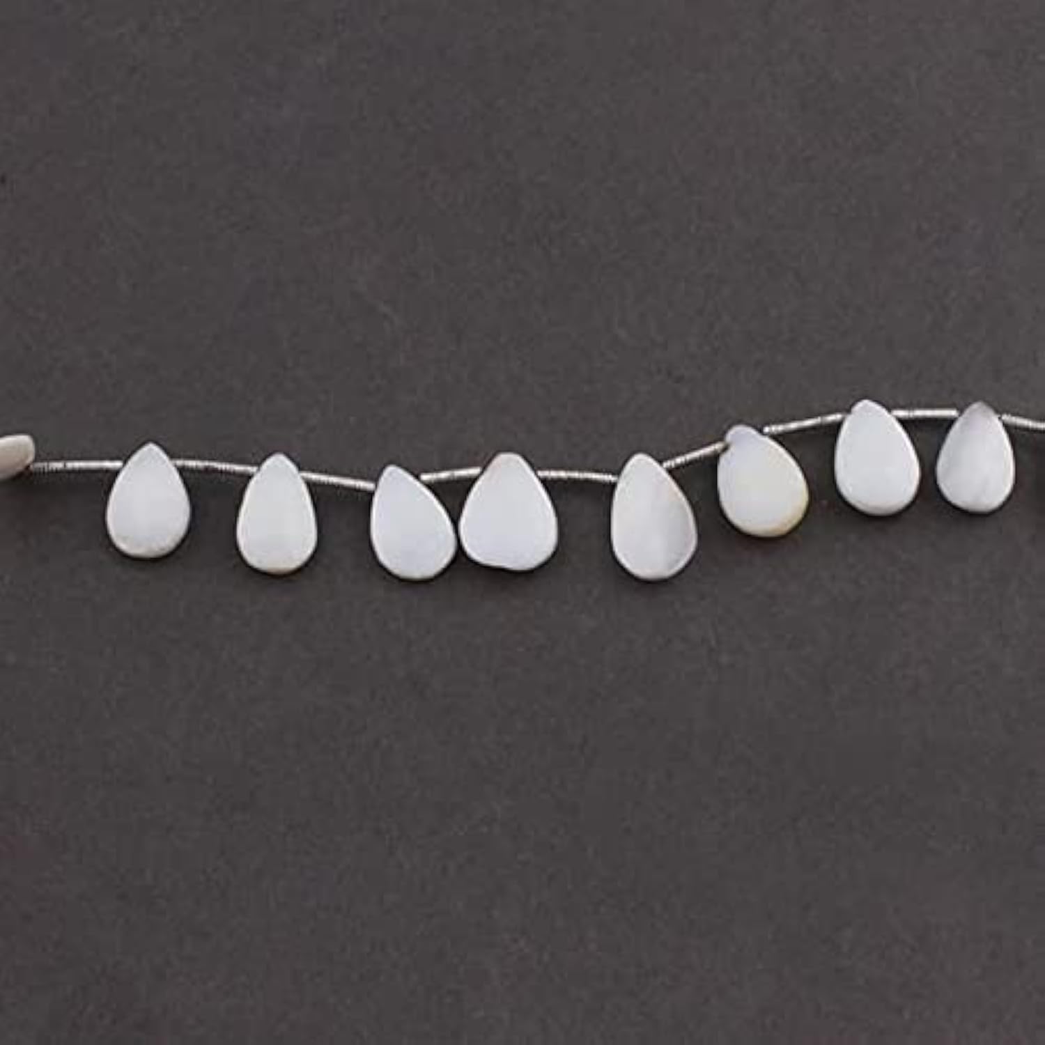 Agate blanche perles poire facettées haut de gamme pour bijoux fins