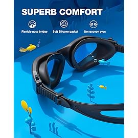 ZIONOR Kids Swim Goggles, G1MINI SE Anti-Fog Swimming Goggles for Kid Child 6-14