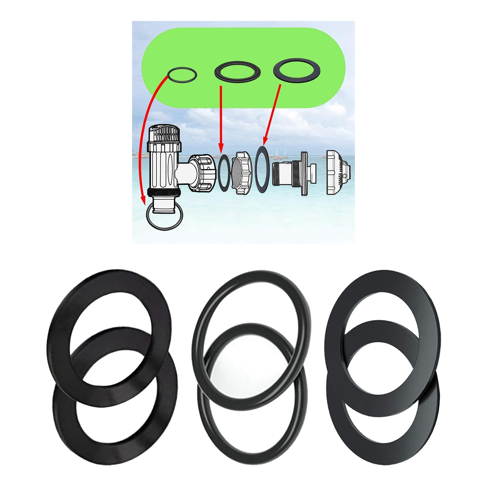CALANDIS® Connector Seals Gaskets for 25076RP 10745, 10262 or 10255 Replacement Gasket 10745 '-image-27