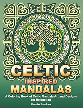 Paperback Celtic Inspired Mandalas: A Coloring Book of Celtic Mandala Art and Designs for Relaxation Book