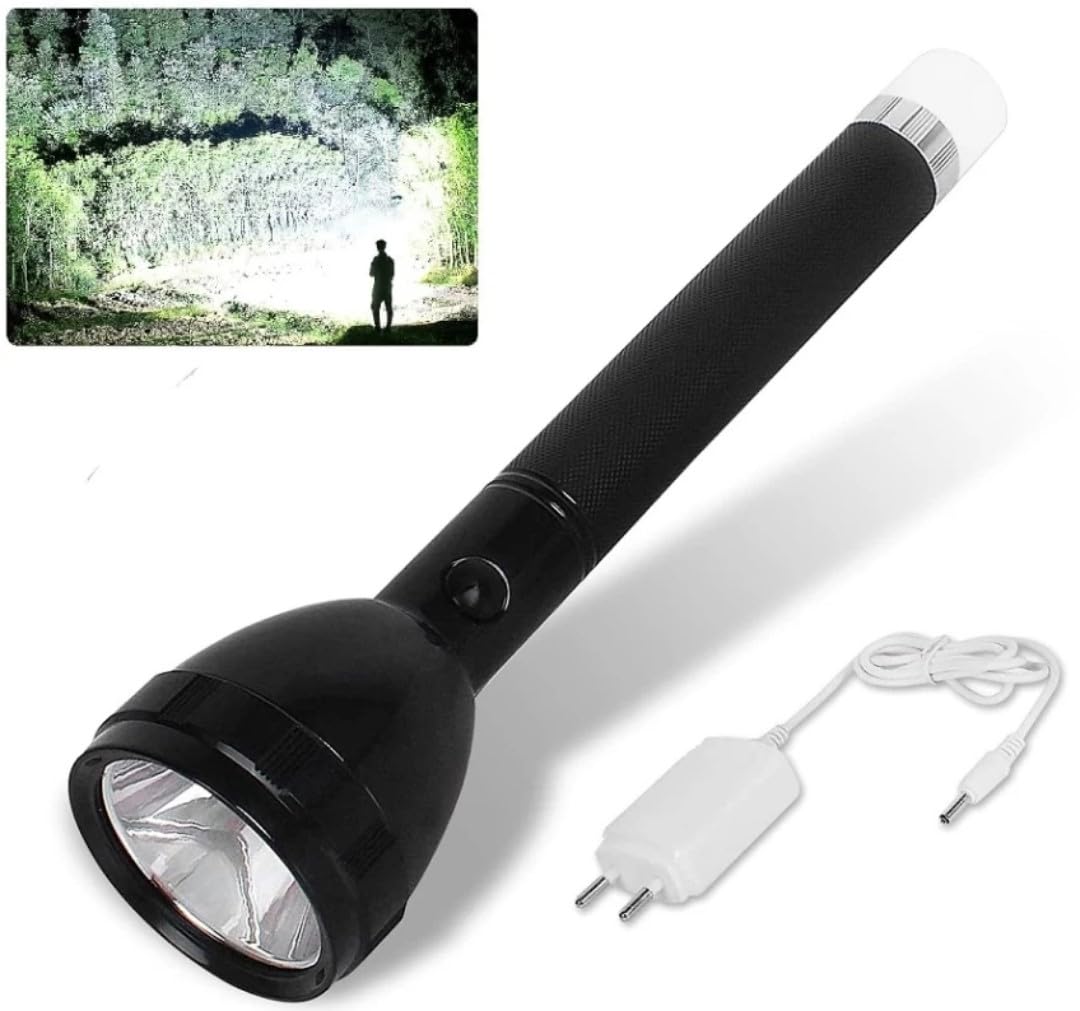 JACKCLEEN ™ 1 Km Lithium Battery Long Range Led Torch Light Rechargeable & Dual Battery Best Torch (Black, 25 cm, Rechargeable) (B0D1GXQWJG) Amazon Price History, Amazon Price Tracker