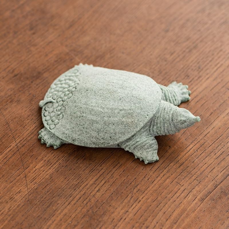 Tea Pets Creative Green Sandstone Turtle Ornaments Home Tea Pet Tea Play Lid Tea Tray Desktop Decoration Fish Tank Landscaping Figurines